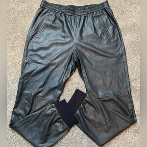 BCBGMaxAzria faux leather joggers